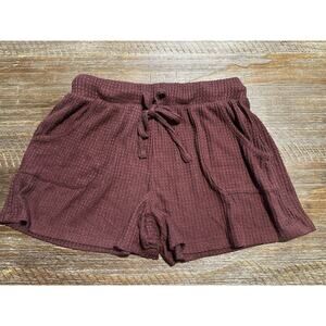 Live Well Lounge Maroon Shorts For Women